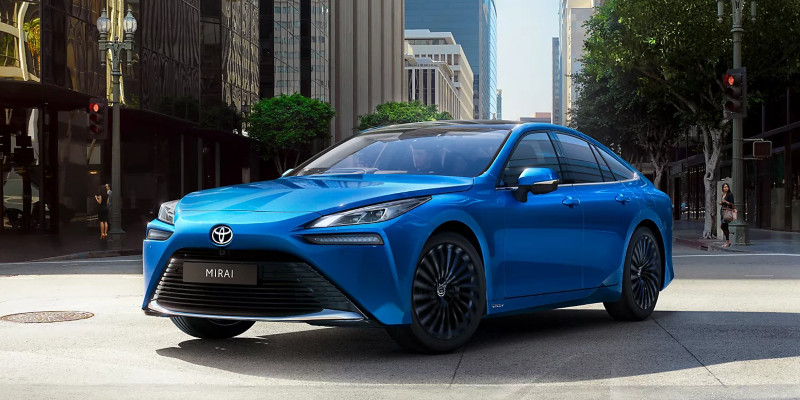 Toyota Mirai in blue - hydrogen car